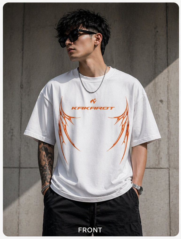 Kakarot Ascension Oversized T-Shirt – Premium Anime Streetwear Back Print Edition