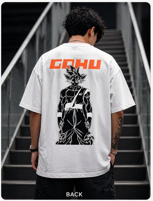 Kakarot Ascension Oversized T-Shirt – Premium Anime Streetwear Back Print Edition