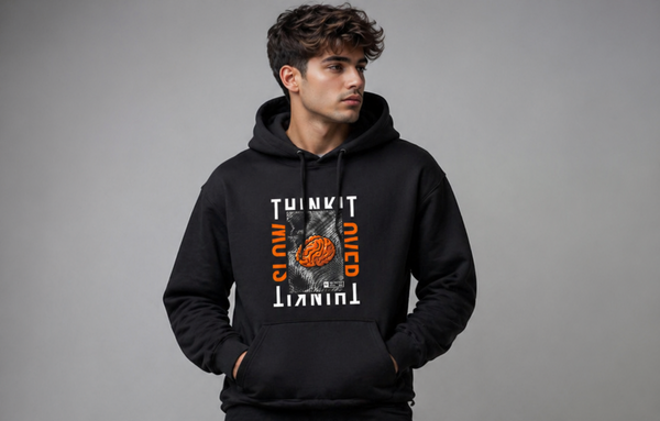 unisex Oversized Streetwear Hoodie – “Think It” Graphic | Premium Urban