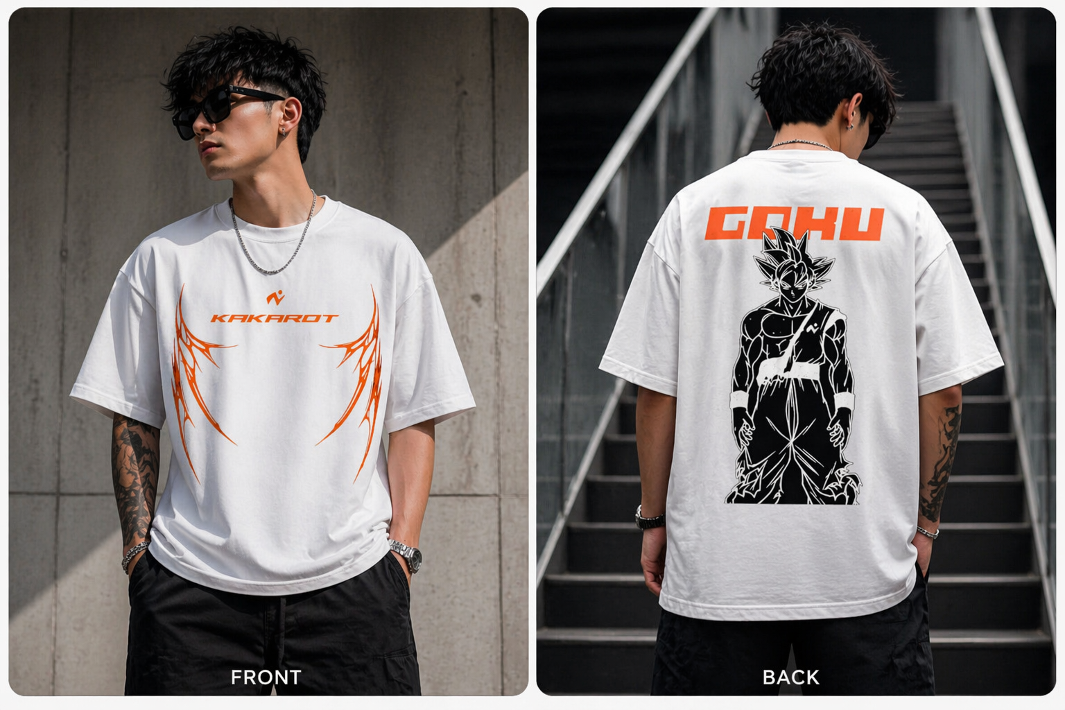 Kakarot Ascension Oversized T-Shirt – Premium Anime Streetwear Back Print Edition
